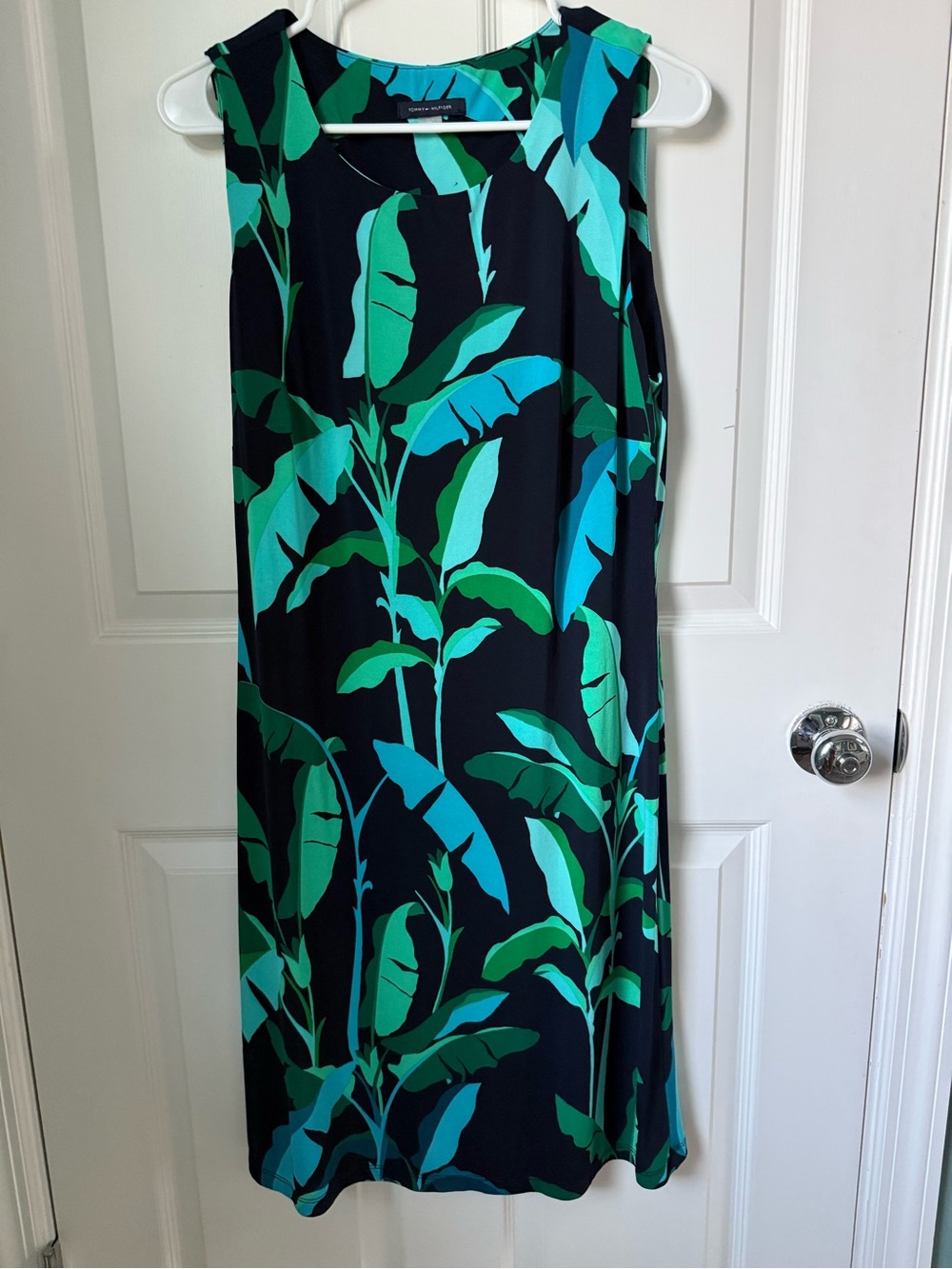 Tommy Hilfiger Teal and Black Printed Dress